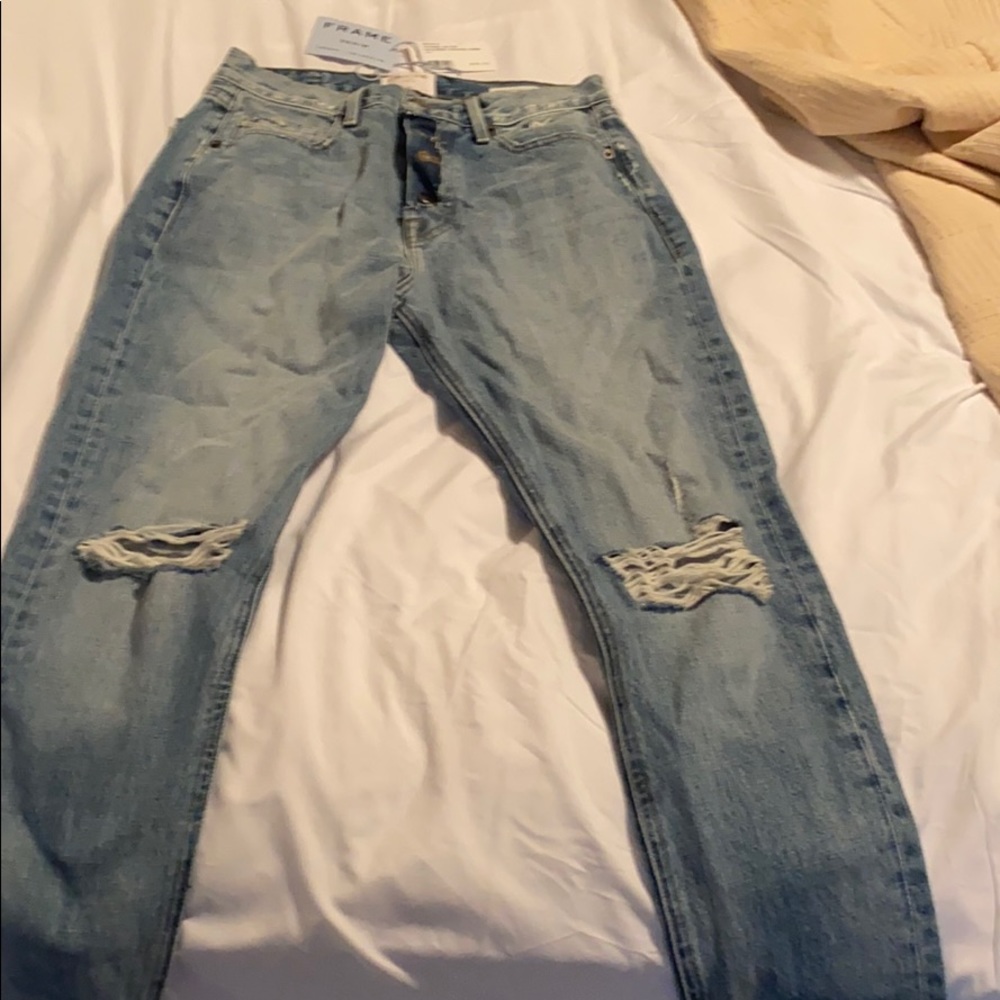 Distressed jeans